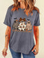 Halloween Ghost Round Neck Casual Tee