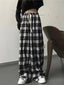 Plaid High Waist Wide Leg Pants