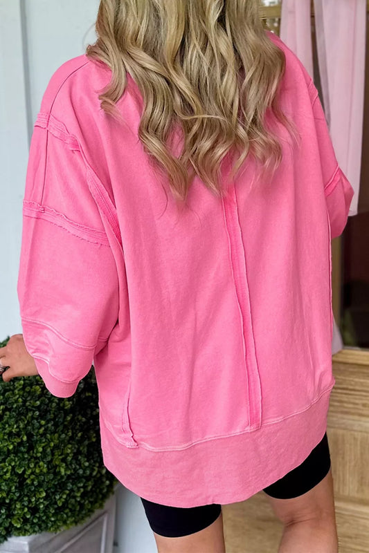 Bow V-Neck Sweatshirt
