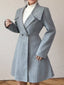 Double-Breasted Wool Blend Coat