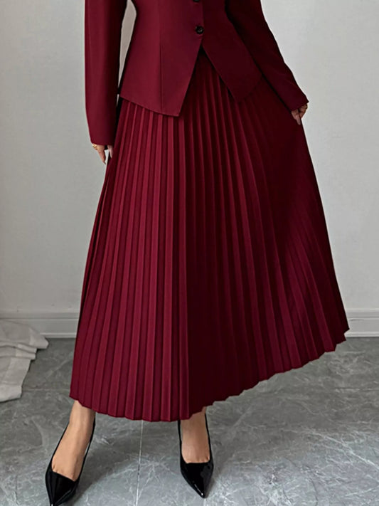 Pleated Midi Skirt