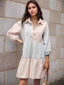 Tiered Button-Front Shirt Dress