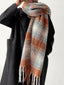 Plaid Fringe Scarf