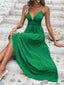 Crisscross Back Smocked Maxi Cami Dress