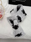 Knitted Contrast Pattern Warm Scarf