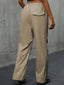 Pocketed Elastic Waist Pants