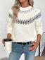 Fair Isle Pattern Crew Neck Sweater