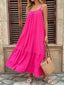 Scoop Neck Tiered Maxi Cami Dress