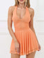 Layered Halter Neck Mini Dress