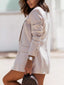 Lapel Collar Long Sleeve Blazer