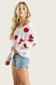 ADORA Full Size Heart V-Neck Knit Top Plus Size