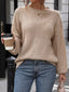 Openwork Dropped Shoulder Sweater