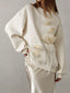 Flower Dropped Shoulder Sweatshirt