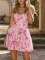Floral Print Halter Neck Mini Dress