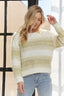 ADORA Horizontal Stripes Knit Textured Sweater