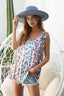 BiBi Leopard Printed Jersey Knit Color Block Sleeveless