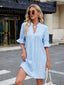 Florira Eyelet Flounce Sleeve Mini Dress