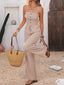 Smocked Tube Top Wide Leg Jumpsuit