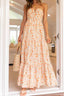 Tiered Halter Neck Printed Cami Dress