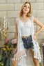 ADORA Crochet Lace Sleeveless Vest Cardigan