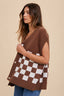 Annie Wear Checkered Button Down Short Sleeve Cardigan