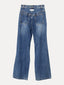 Lace Up Bootcut Jeans with Pockets