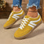 Lace Up Round Toe Flat Sneakers
