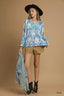 Umgee Printed Long Sleeve Blouse