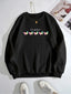 Butterfly Crew Neck Long Sleeve Sweatshirt