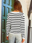 Striped Button-Up Cardigan