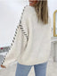 Contrast Stitching Dropped Shoulder Sweater