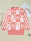 andycane Snowflake Checker Drop Shoulder Sweater