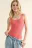 And The Why Ribbed Square Neck Bodysuit