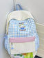 Cartoon Plaid Backpack Bag