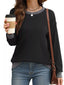 Contrast Trim Crew Neck Casual Sweatshirt
