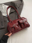 Vintage Buckle Decor Shoulder Bag
