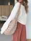Openwork Batwing Sleeve Sweater