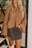 Hollowed Detail Wide Sleeve Loose Pullover Sweater