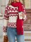 Christmas Cable Knit Long Sleeve Sweater