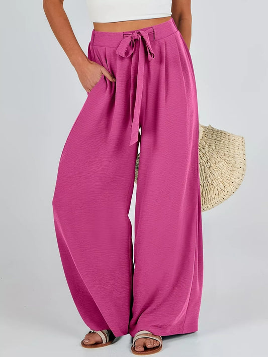 Tied Wide-Leg Pants