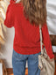 Twist Ribbed Half Button Collared Drawstring Top