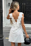 Lace Trim Polka Dot Mini Dress