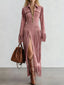 Fringed Suede Slit Dress