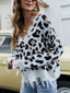 Frayed Hem Long Sleeve Sweater