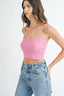 MABLE Scalloped Edge Ribbed Knit Cami