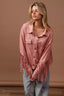 BiBi Suede Fringe Long Sleeve Jacket