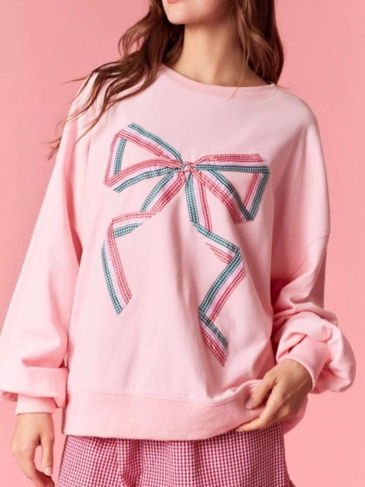 Bow Crew Neck Sweatshirt