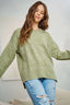 ADORA Rib Accent Comfy Sweater Top