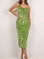 Textured Tie Front Cami Dress