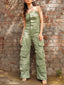 Tube Snap Down Cargo Jumpsuit